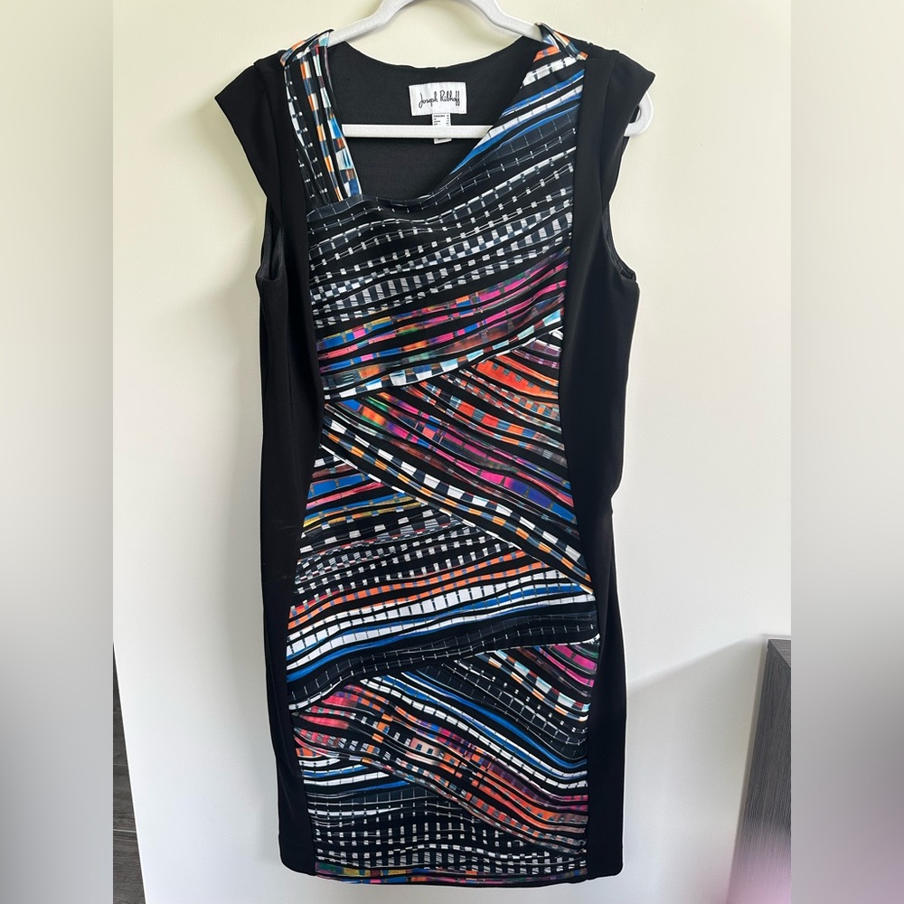 Joseph Ribkoff Multicolor Asymmetrical Dress